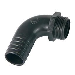 [AQ-ST90-12-13] BD slangtule, pp, bocht 90°, 1x buitendraad, ½" x 13 mm